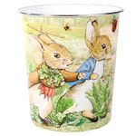 Zawadi Global Peter Rabbit Kids Childrens Waste Bucket Paper Bin Basket for Bedroom Study Desk Dustbin