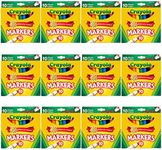 Crayola Broad Line Markers Bulk, 12 Marker Packs with 10 Colors