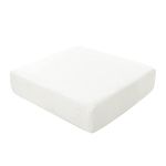 Sofa Seat Cushion Covers Stretch Velvet Sofa Cushion Slipcovers with Elastic Replacement for Individual Cushion Furniture Protector (2-Seater,White)