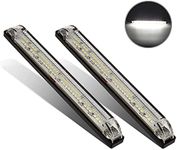 Partsam 2Pcs 8" Utility White 30 LED Strip Light Boat Light, Sealed 8 Inch Exterior/Interior Lights Bar for Truck Trailer Camper RV Car Pickup Van, Under Hood Lights, Side Marker, Dome Lights