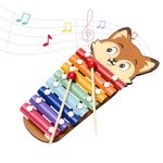 Amazon Brand - Jam & Honey Wooden Xylophone / Piano for Toddlers | Great Birthday Gift | Toy for Kids Girls Boys | Fox