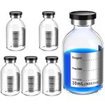 Biomed Solutions Empty Sterile Vial Sealed with Butyl Rubber Stopper and Flip Top Closure,Type 1 Borosilicate Glass Tubing,Individually Packed (30mL 8Pcs)