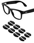 Compatible with Ray-Ban Meta Wayfarer Eyeglass Nose Pad, 8 Pairs Soft Silicone Nose Pads, Anti Slip Replacement Nose Pads, Black