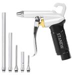 Stanew High Flow Air Blow Gun Kit - 7-Piece Pneumatic Air Nozzle Set with Dust Gun, Air Gun Compressor Accessories, 1/4-Inch NPT, 120 Max PSI - Air Blower for Compressor