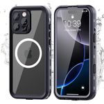 Hertekdo for iPhone 16 Pro Max Case,IP68 Waterproof Case for iPhone 16 Pro Max,Full Body Protection Compatible with iPhone 16 Pro Max Case MagSafe,Lens and Drop Protection,Impact Resistant TPU+PC Case