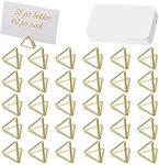 38pcs Mini Place Card Holders, Heart Shape Wedding Table Number Holders Golden Photo Holder, Table Number Holder Memo Clip Picture Photo Holder, Comes with 40 Blank Table Cards…