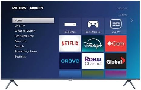 Philips Roku TV 55" Frameless 4K Ultra HD (2160p) | Enterainment Plus Series Smart TV (55PUL5924/F6), Dolby Atmos, Voice Assistant