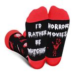 Funny Halloween Socks for Men Women Teen Boys- Horror Movies Skeleton Fun Gag Novelty Cute Crazy Funky Dress Crew Cool Socks Gift- Halloween Gifts Stockings Costume