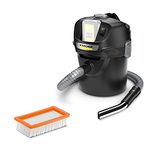 Kärcher AD 2 Battery Ash Vacuum Cleaner and Dry Vacuum Cleaner (with Filter Cleaning, 14 litre Metal Container, Cleaning without Dirt Contact, 18 V Battery Platform)