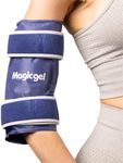 Magic Gel Elbow Ice Pack Wrap - Reusable and Adjustable Arm Compression Sleeve for Injuries Sports Injury Men Women - Flexible and Easy to Freeze Cold Compress - Blue