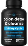 Colon Cleanser & Detox for Weight Loss and Belly Fat - 14 Day Rapid Colon Cleanse, Stool Softener, Flush Toxins - Safe & Effective Formula with Probiotic & Digestive Enzymes for Constipation Relief