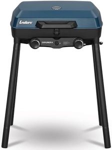 Enders® Camping Gasgrill EXPLORER II, integriertes Grill-Thermometer, Grillen-, Kochen-, Backen Funktion, 2 Brenner Edelstahl, kleiner Balkon-Picknick-Grill - Stahl-Grillwanne, #2104