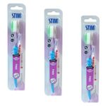 STIM Dr Dent Aids Silky manual Toothbrush for adults (Multicolor,Pack of 3)