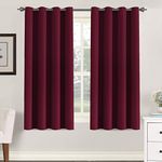 H.VERSAILTEX Blackout Curtains 2 Panels for Bedroom Light Blocking Room Darkening Curtain Drapes for Living Room, Thermal Insulated Grommet Top, Each 52 by 63 Inch, Burgundy, Sold Pair