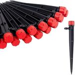 40PCS Adjustable Irrigation Drip Drippers, 360 Degree 8 Holes Watering System Garden Irrigation Dripper, Irrigation Sprinkler Micro Bubbler for 1/4 (4-7 mm) Drip Irrigation Tube