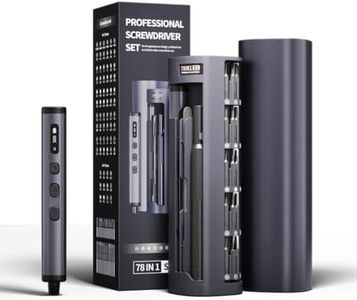 78 IN 1 Electric Screwdriver Set with 5-level Torque Adjustment | Built-in 350mAh Lithium Battery, Containing Various Bits for Phones, Cameras, Watches,Laptops and Game Console