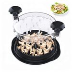 RAINBEAN Chicken Shredder, Transparent Lid Meat Shredder Tool Twist for Quick Shredded Pork Beef, Dishwasher Safe