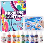 ABEIER Water Marbling Paint Kit for Kids, 8 Colors (20ml Each), Non-Toxic, Painting on Water, Creative Toys & Gifts for Girls & Boys, Arts and Crafts Kits for Kids Ages 6+, 8-12