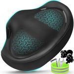 Twomaples 2024 New Noseless Bike Seat Cushion for Men & Women - Extra Padding & Comfort Wide Bicycle Seat, Oversized Comfortable Saddle for Peloton Bikes, Exercise Bikes, Electric Bikes, Cruiser Bikes