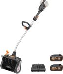 WORX Nitro 40V 12'' Electric Snow Shovel, 4-Car Driveway Cordless Snow Thrower, 2 Speeds Brushless Motor, Adjustable Front Handle, 4.0 Ah Battery and Charger Included, WG460