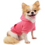 LOPHIPETS Dog Hoodies Sweatshirts for Small Dogs Teacup Chihuahua Yorkie Puppy Clothes Cold Weather Coat-Pink/S