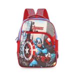 Priority Captain America Printed Polyester School Backpack For Kids | Specially School Bag For Boys (7 to 12 Years | Blue)