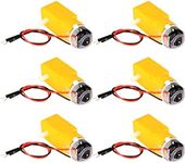 Gebildet 6pcs DC3V-12V DC Prewired Geared Motor for Four-wheel Drive Toy Car/Robotic Body/Aircraft Toys.Batch Number:Double Axis 1:48