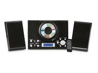 Grouptronics CD Player with Speakers - HiFi System for Home with Radio, USB, MP3, Clock Alarm & Remote - Compact Stereo System with Wall Mount Design - Small CD Players for Home - GTMC-101