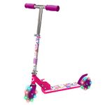 EVO Childrens Light Up Inline Scooter Unicorn Edition | Kids Push 2 Wheeled Scooter With Adjustable Handle Height | Easy Foldable Unicorn Kids' Scooter For Girls| Kick Scooter For Kids Age 5-12