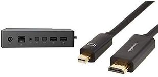 Microsoft Surface Dock (PD9-00003) with Amazon Basics Mini DisplayPort to HDMI Cable - 6 Feet