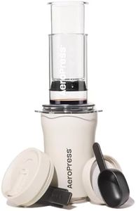 AeroPress Go Plus, Small Portable Coffee Maker for Travel & Camping - 3 In 1 Brew Method Combines French Press, Pourover, Espresso, Full Bodied Coffee without Bitterness, Coffee Press Kit - Cream