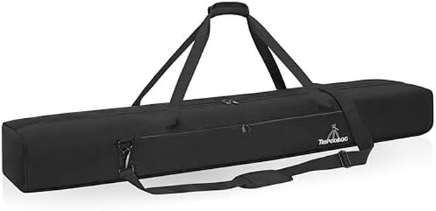 TORIBIO 58" Tripod Carrying Case, Single Compartment Bag with Adjustable Shoulder Strap and Handle, for Speaker Stands, Light/Lighting Stand, Mic/Microphone Poles