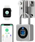 eLinkSmart Gym Locker Padlock, Fingerprint or Mobile APP Unlock, Remote Unlock, Record, IP67 Waterproof, Keyless Biometric Padlock for Gym, Luggage Bags, Locker and Storage, Garden Cupboard, Type-C