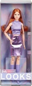 Mattel - Barbie Looks: Model 20 with Red Hair, Lavender Top and Faux-Leather Skirt with Knee-High Boots?