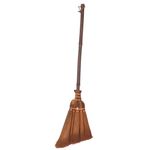 Baluue Asian Straw Broom, Small Natural Thai Grass Broom with Handle Vietnamese Hand Broom Coconut Whisk Broom Sweeping Cleaning Broom for Indoor Outdoor