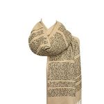 Universal Zone Darcy's Letter to Elizabeth from Pride and Prejudice by Jane Austen Shawl Scarf Wrap, Beige, 72" x 26"