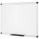 VIZ-PRO Dry Erase Board/Magnetic White Board, 48 X 32 Inches, Silver Aluminium Frame