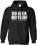 NuffSaid Dunder Mifflin Hooded Sweatshirt Sweater Hoodie - Premium Quality TV Shirt Sweatshirt, Black, Large