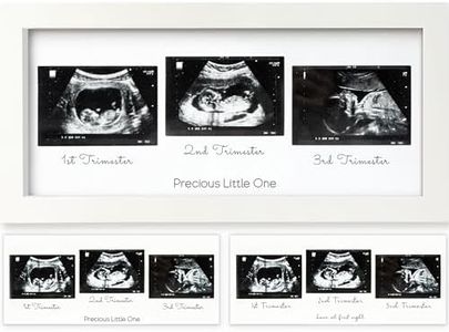 Sonogram Picture Frame - Trio Ultrasound Picture Frames For Mom To Be Gift - Baby Ultrasound frame for Pregnancy Announcements - Baby Nursery Decor, Pregnant Mom Gifts (Alpine White)