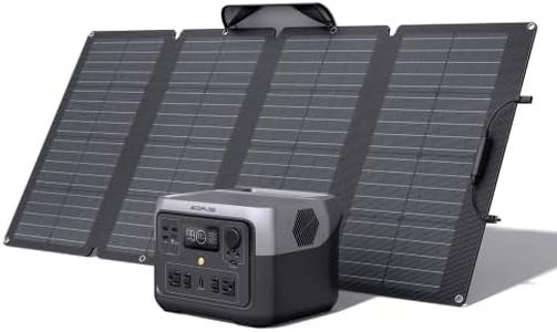 EF ECOFLOW RIVER 2 Max Solar Generator 512Wh Long-life LiFePO4 Portable Power Station& 160W Solar Panel for Home Backup Power, Camping & RVs 100% Charged in 60m with 3000+ Cycles & Up to 1000W Output