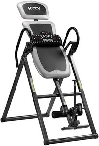 HYTY Massage Inversion Table for Back Pain Relief - Back Stretcher Machine with Adjustable Headrest, Foldable Design, Back Inverter/Strength Training, 300 Lbs Capacity