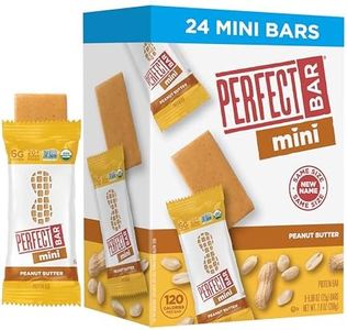 Perfect Bar Mini, Peanut Butter Protein Bar, Protein Snack, Snack Bar, Organic, Gluten Free, Soy Free, Non GMO, No Sugar Alcohols, 0.88 Ounce Bar, 24 Count