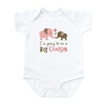 CafePress Big Cousin Elephant Infant Bodysuit Cute Infant Bodysuit Baby Romper Cloud White