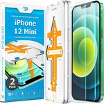 Power Theory 2-Pack Screen Protector for iPhone 12 Mini Premium Shatter Resistant Tempered Glass [9H Hardness], Easy Install Kit, 99.99% HD Clear, Bubble Free, Case Friendly, Anti-Scratch, Anti-Smudge