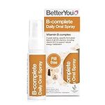 BetterYou B-Complete Daily Oral Spray, Pill-Free Vitamin B Complex Supplement, Formulated Blend of All 8 B Vitamins, Including B12 to Support Natural Energy, 1-Month Supply, Made in The UK