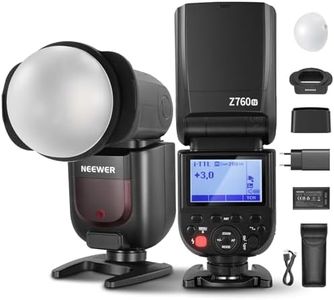 NEEWER Z760-N TTL Flash Speedlite Kit para Nikon Cámara,76Ws Speedlight con Dome Difusor Magnético,2.4G GN60 1/8000s HSS,TTL/M Cambio Rápido,480 Flash Potencia Completa, Batería y 2600mAh Cargador