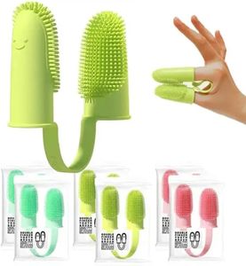EZ LIVING Pet Finger Toothbrush for Dogs and Cats Pet finger toothbrush Dog dental care Cat tooth cleaning Pet oral hygiene Pet toothbrush glove Pet teeth cleaning tool Finger brush for pets