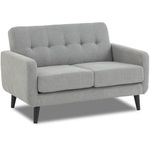 WeDoSofas - Elegant 2 Seater Sofa - Lavish Chenille Fabric Sofa, Ideal Sofa for Living Room or Sofa for Bedroom, Stylish Living Room Sofa, Sofa for Bedroom (Light Grey)