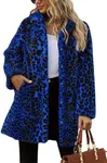 TOPONSKY Fake Faux Fur Coats Winter Warm Lapel Jacket Royal Leopard,L