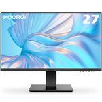 KOORUI 27 Inch FHD Monitor, Computer Monitor(1080P, 75HZ, HDMI+VGA, 99% SRGB, 5ms Response, Eye Care) Virtually Borderless Design Display Monitor